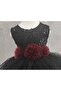 Sequin Flower Polka Dot Tutu Girl's Evening Dress - 3