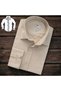Men's Classic Wide Relaxed Fit Long Sleeve Textured Cotton Shirt with Pockets - 2