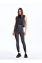 Nevavm Farkıyla Xside Anthracite Elastic Waist Plain Seamless Women's Leggings - S47906Z8-Rfl - 2