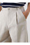 Xside Beige Standard Fit Gabardine Men's Pleated Pants - 3