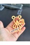 Luxury Cute Neon Transparent Colorful Crystal Stone Teddy Bear Clothespin Buckle Bear Clip Golden Yellow - 3