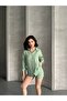 Women's Linen Look Summer Shirt Shorts Two-Piece Set - 4