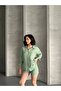 Women's Linen Look Summer Shirt Shorts Two-Piece Set - 2