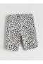 Nevavm Leopard Patterned Girls' Short Leggings with Elastic Waist - 3