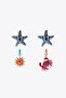 Brand Model 4-Piece Crab-Starfish-Sun Earring Set