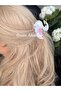 Luxury Pearlescent White Shiny Cute Bone Swan Clothespin Buckle - 2