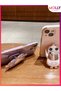 Black Cute Duck Stand Luxury Silicone Case with Gold Detail on the Edges for Xiaomi Redmi Note 10 Pro - 3