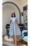 Two Piece Look Pocket Lined Short Sleeve Dress - 6