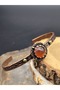 Copper Agate Pure Bracelet Adjustable (Evil Eye, Protection) Antique Design (Gift, Daily) - 3