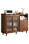 Large Capacity Storage Kitchen Cabinet Kitchen Side Cabinet With Drawers Sliding Doors 100*36*93cm
