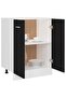 Bottom Cabinet Black 60x46x81.5 cm Engineered Wood - 4