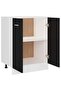 Bottom Cabinet Black 60x46x81.5 cm Engineered Wood - 5