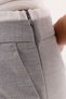 Women's Pants Elastic Waist Lace-Up Wide Leg Gray Trousers Women's Belt Paneled Stylish - 5