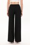 Women's Pants Palazzo Pants Wide Leg Pants Stretch Fabric Loose Fit Casual Black Striped Buttoned Stylish - 2