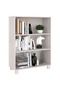 Book Cabinet HAMAR White 85x35x112 cm Solid Wood Pine - 5