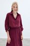 Casual Shirt with Sleeve Detail - Claret Red - 4
