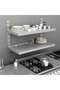 2-Tier Floating Wall Shelf Stainless Steel 100x30 cm