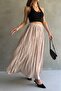 Crush Detailed Long Skirt - 4