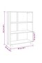 Book Cabinet HAMAR Light Grey 85x35x112 cm Solid Wood Pine - 3