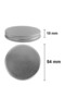 50 ml Metal Silver Lid Cosmetic Jar 50 Cc Transparent Glass Cream Jar 1 Piece - 4