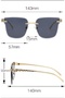 Women's Uv-400 Protection Luxury Rimless Sunglasses - 3