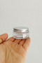 50 ml Metal Silver Lid Cosmetic Jar 50 Cc Transparent Glass Cream Jar 1 Piece - 2