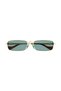 Gg1600S 003 56-18 Unisex Blue Matte Glass Gold Metal Rectangular Sunglasses - 3
