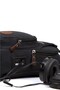 Men's Black Canvas Fabric Cross Chest Waist and Shoulder Bag with USB and Headphone Outlet - 4