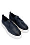 Men's Genuine Leather Navy Blue Casual Shoes - 2