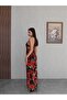 Halter Neck Floral Pattern Long Dress - 5