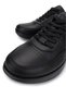 Men's Genuine Leather Black Sneakers & Sports Shoes - 3