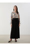Elastic Waist Linen Blended Skirt