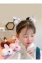 Set of 6 White Pink Beige Rabbit Soft Lined Clip Buckles - Baby Girl Children's Clip Hair Clips - 3