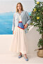 Pat Detailed Skirt Ecru