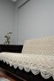 Plush Cotton Sofa Cover with Lace Embroidery Non-Slip Sofa Bed/Sofa Cover with Sponge Base | - 4