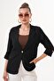 Women's Sleeve Fold Detailed Unlined Jacket 260127 -