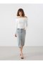 Lcw Vision Indigo Tight Fit Women's Jean Skirt