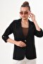 Women's Sleeve Fold Detailed Unlined Jacket 260127 - - 2