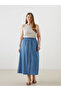 Women's Jeans Skirt with Elastic Waist - 3