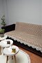 Plush Cotton Sofa Cover with Lace Embroidery Non-Slip Sofa Bed/Sofa Cover with Sponge Base | - 5