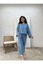 Indigo Muslin Trousers Blouse Double Set (Pants-Bluez) - 7