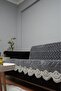 Plush Cotton Sofa Cover with Lace Embroidery Non-Slip Sofa Bed/Sofa Cover with Sponge Base - 3