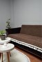 Fringed Striped Sponge Velvet Non-Slip Sofa Cover