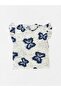 Girls' Cotton Summer Thin Fabric White Butterfly Pattern Short Sleeve Shorts Summer Pajamas Set - 5