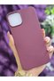 iPhone 13 / 14 Compatible Velvet Burgundy Silicone Phone Case
