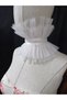 Khloe Double Ribbon Double Layer Tulle Neck Collar White - 3