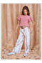 Children's 100% Cotton Belt Detailed Double Suit Blouse&Pants - 5