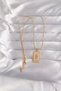 316L Steel Gold Color Pink Enamel Hand Figure Tarot Pendant - Tj-Bko9031 - 2