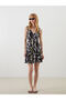 Nevavm Women's V-Neck Patterned Skirted Swimsuit with a Difference - 2