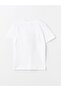 White Crew Neck Printed Short Sleeve Boy's T-Shirt - 5